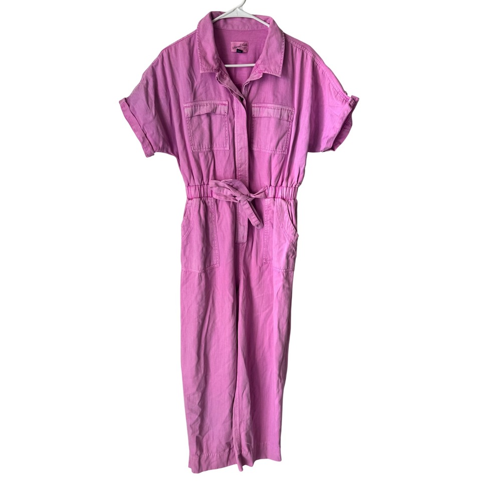 Universal Thread Pink Utility Boiler Suit Short Sleeve Jumpsuit Size 8